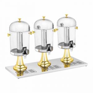 Royal Catering Distributeur Jus De Fruits Boisson Froide Réfrigérée Cocktail Bar Plateaux 3x8L