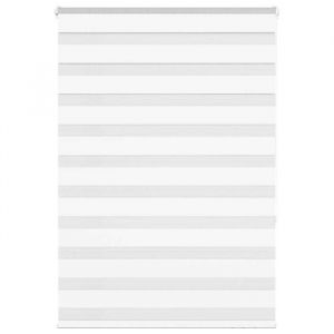 VidaXL Store z&egrave;bre blanc 100x150 cm largeur du tissu 959cm polyester store &agrave; enrouleur z&eacute;br&eacute; store z&eacute;br&eacute; pour fen&ecirc;tre 4014755