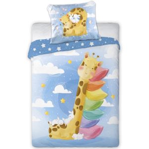 Home Parure de Lit Bébé Coton Petite Girafe
