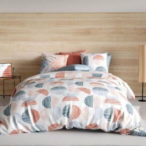 Housse de couette 260x240 Halley + 2 taies coton 57 fils