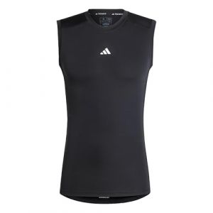 Adidas Homme Techfit Compression Training Sleeveless T-Shirt, Black, XL