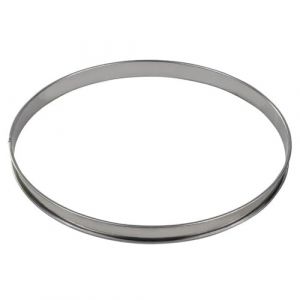 Gobel 824994 Cercle à Tarte Inox bords roulés 32 cm, Silver