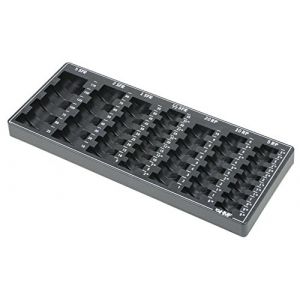 Image de Hmf 2680-02 Planche de Monnaie, Organiseur de Pi&egrave;ces Franc Suisse SFR, 27,5 x 11 x 2 cm, noir