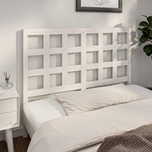 VidaXL Tête de lit Blanc 140,5x4x100 cm Bois massif de pin - Blanc