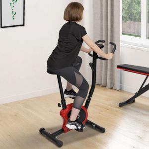 Idmarket Vélo d'appartement à résistance réglable - selle ajustable et écran LCD multifonction