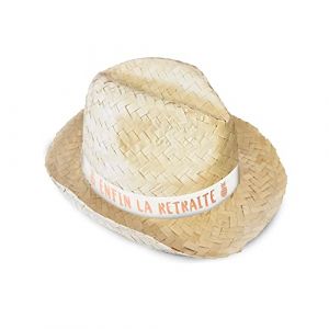 STC Chapeau borsalino paille ruban retraite adulte - sud trading cd7733