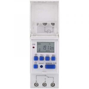 Nvees - Minuterie programmable numérique Affichage lcd Interrupteur horaire programmable hebdomadaire Relais temporisé 16on & 16off minuterie(12V)