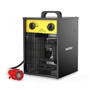 Chauffage Électrique Industriel 5000W - Robuste, Soufflant avec Thermostat & Protection Surchauffe pour Chantier & Garage - DAHTEC