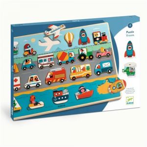 Djeco Puzzle en bois Puzzlo Vroom