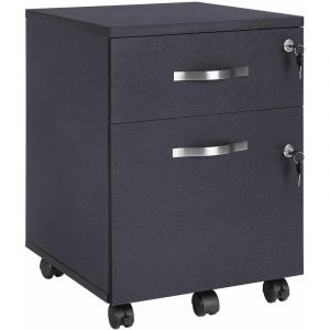 Image de Caisson de bureau armoire de rangement cl eur mobile noir 12_0000364