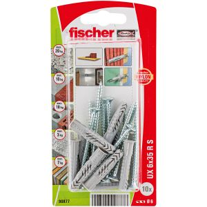 Fischer 10 chevilles universelles &Oslash;6x35mm