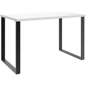 Pegane Meuble de bureau coloris Blanc - Longueur 120 x Hauteur 75 x Profondeur 70 cm