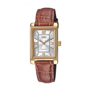Casio Montre Femme Collection en Cuir marron