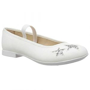 Geox Fille Jr Plie' G Ballerines, White, 32 EU