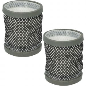Vhbw 2x Filtre compatible avec Dirt Devil DD 698-4, DD 698-1, DD 698-2, DD 698-3 aspirateur - filtre de sortie d'air, gris / noir / blanc