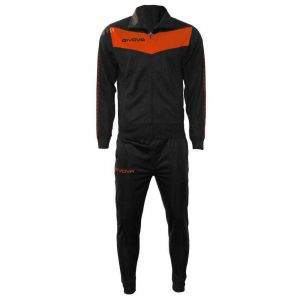 GIVOVA Bande Visa survêtement, Noir/Orange Fluo, XL Unisex