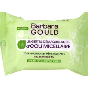 Barbara Gould Lingettes démaquillantes à l'eau micellaire (25 lingettes)