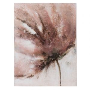 Image de Prix Toile Déco Peinture Fleur 90x120cm Rouge