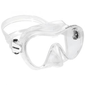 Cressi F1 Mask-Premium Masque Plongee Snorkeling, Technologie Frameless Mixte Adulte, Transparent, L