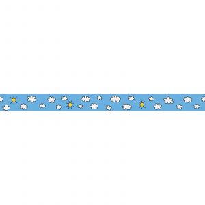 A.S. Creation Frise papier peint 368591 Only Borders 10 - Papier peint motif Bleu Jaune Blanc - 5,00 x 0,05 m