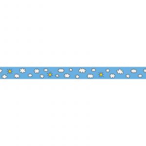 A.S. Creation Frise papier peint 368591 Only Borders 10 - Papier peint motif Bleu Jaune Blanc - 5,00 x 0,05 m