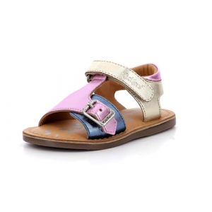 Kickers Garçon Fille DIAZZ Sandale, Beige Marine, 34 EU