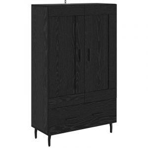 VidaXL Haut Armoire Ch&ecirc;ne noir 69,5 x 31 x 115 cm Bois d'ing&eacute;nierie