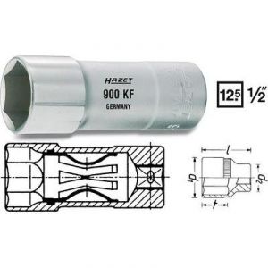 Hazet 900AKF - Douille pour bougies de préchauffage 6 pans 16-5/8 4 pans intérieurs 12,5 mm 1/2"