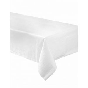 Image de Nappe blanche en plastique doublée (137 x 274 cm)