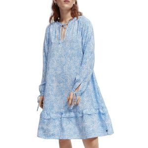 Scotch & Soda Robe imprimée ample, manches longues Bleu - Taille L;M;S;XS