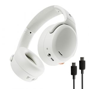 Skullcandy Crusher ANC 2 Casque Circum-Auriculaire Bluetooth sans Fil, C&acirc;ble USB-C Suppl&eacute;mentaire, Basses Multisensorielles, Suppression Active du Bruit, 60 Heures d&rsquo;Autonomie - Blanc