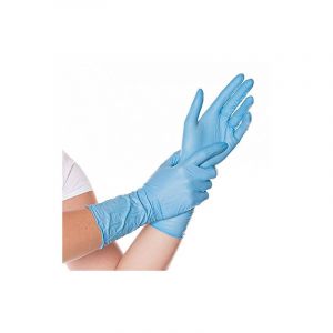 Hygostar safe long gants en nitrile non poudrés bleu xl 30 cm WL49068 - Franz Mensch