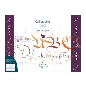 Hahnemühle Bloc de papier Calligraphie Lana 250 g/m² 12 feuilles 30 x 40 cm