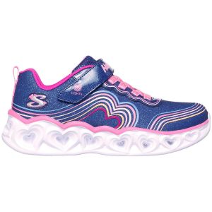Skechers Chaussures fille lumières en forme de cœur - retro navy