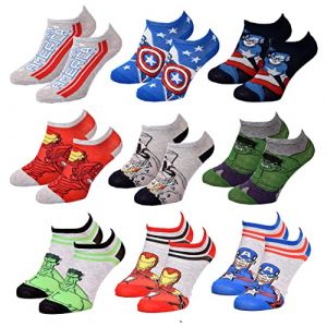 Chaussettes Pack Garçon Avengers Pack De 9 Paires Sneaker Surprise