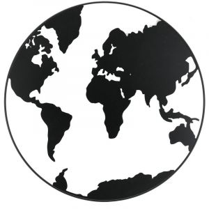 Aubry Gaspard Mappemonde en métal laqué Noir