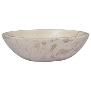 Image de VidaXL Lavabo Crème 53x40x15 cm Marbre