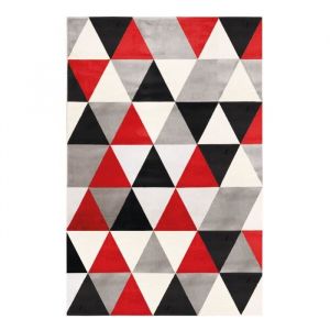 Image de Alecto TAO SCANDI Tapis de salon - 190 x 290 cm - Polypropylène - Rouge