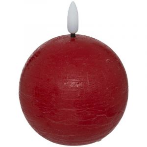 Atmosphera Créateur d'intérieur - Bougie Boule à LED Molia 12cm Rouge