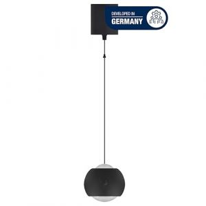 Rev Suspension sans fil, 120 lm, intensit&eacute; variable, 3 niveaux, hauteur r&eacute;glable par traction (20-155 cm), suspension pour salon, id&eacute;ale comme lampe de chevet sans &eacute;lectricit&eacute;, noire