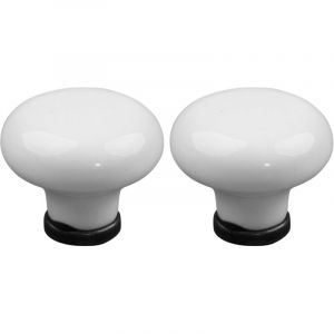 Cyclingcolors 2x bouton de tiroir finition laiton porcelaine c&eacute;ramique 36 mm meuble vintage antique style porte poign&eacute;e avec vis