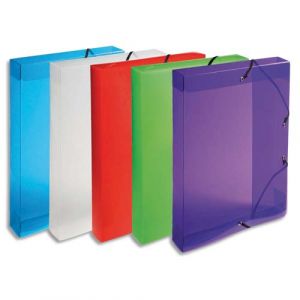 Exacompta Boite de classement exabox dos 40mm polypropylene crystal colours