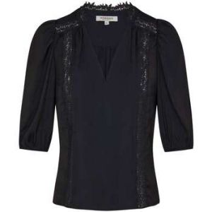 Morgan Blouse manches 3/4 à dentelle marine femme - Taille 36