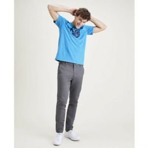 DOCKERS Pantalon chino skinny Original gris en coton