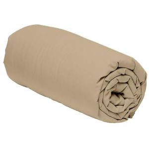 Drap housse en percale de coton lin 140X190 cm