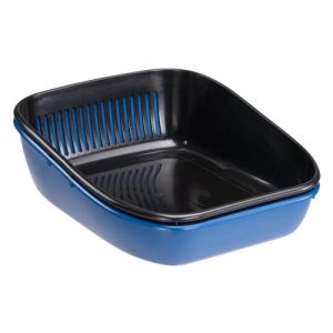 Ferplast BIRBA SANITIZED Bac Litière pour Chat Hygiénique pour Chat avec Tamis Qui Élimine la Saleté, Nettoyage Facile, Traitement Antibactérien et Antiviral 54,5 x 32,5 xh 18,5 cm., col. Assorti