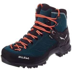 Salewa WS Mountain Trainer Mid Gore-TEX, Chaussures de Trekking et randonnée Femme, Atlantic Deep/Ombre Blue, 38.5 EU