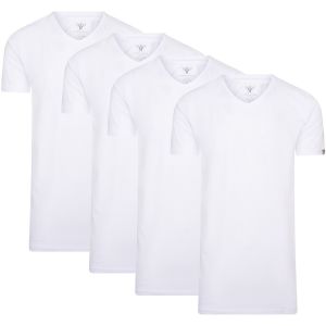 Cappuccino Italia - Hommes Tee SS 4-Pack T-shirts - Blanc - Taille S