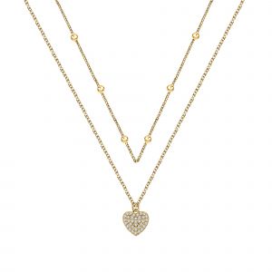 Cleor Collier pour femme en Argent 925/1000 serti de zircon - 0.004 g - taille : 403CM - Z0160233