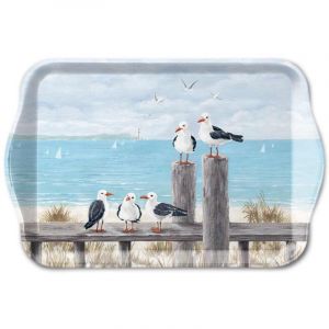 Ambiente Petit plateau rectangulaire mouettes sur le quai
